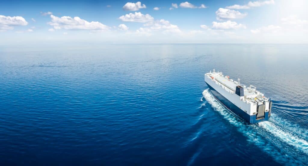 RORO vessel sea